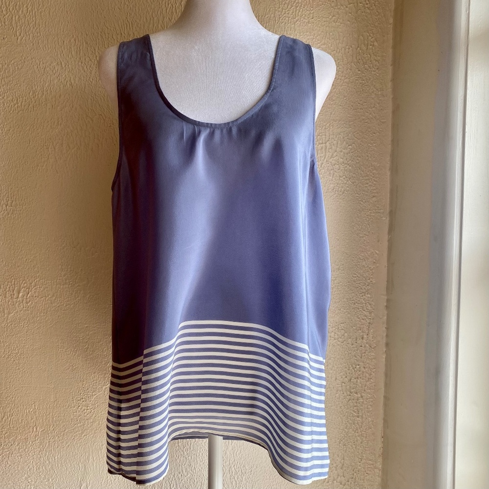 Joie silk tank top in lavender with stripes Size Medium